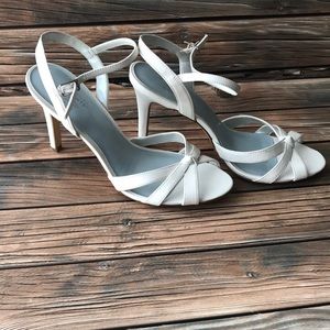 White Strap Heels Size 7.5